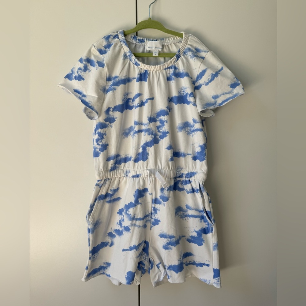 Girls Cloud Print Romper Size 8